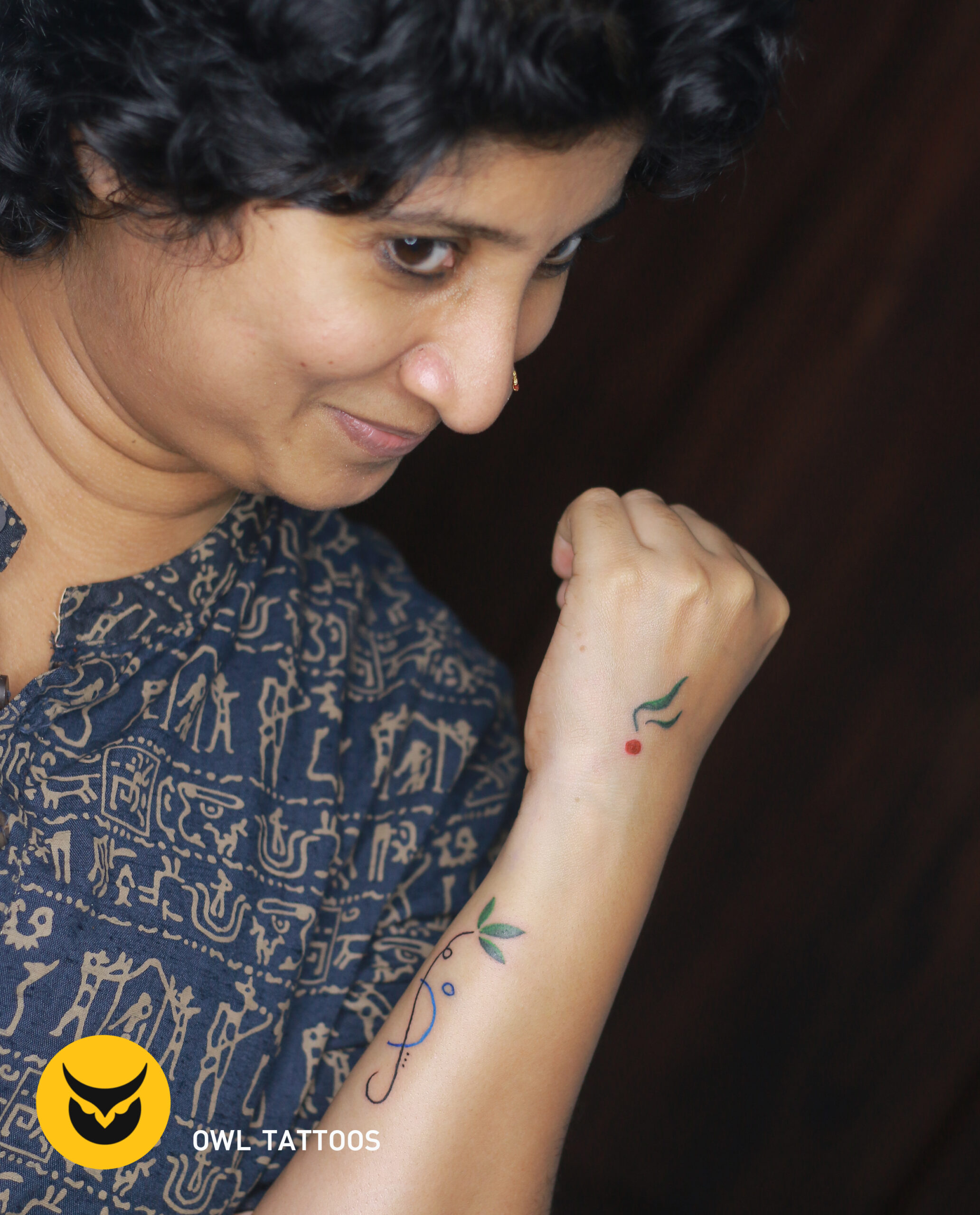 minimal color tattoo