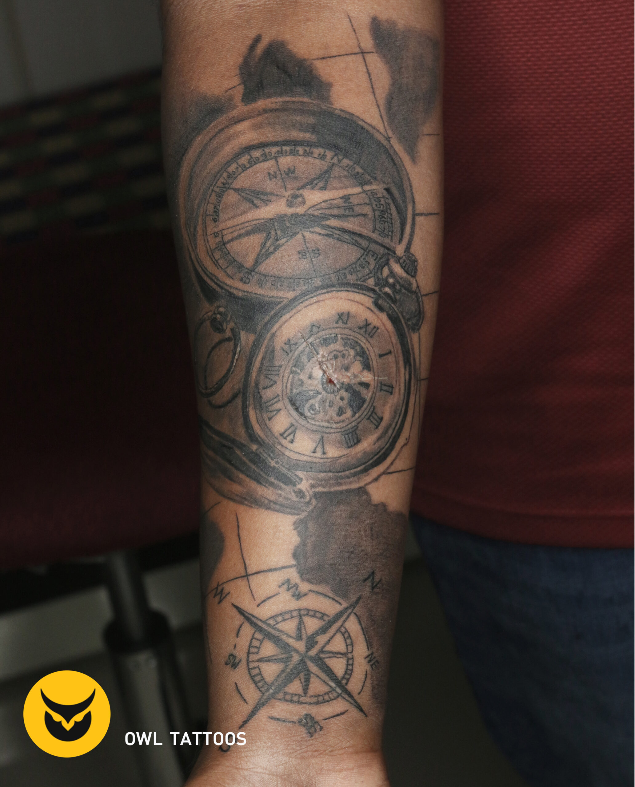 travel realism tattoo